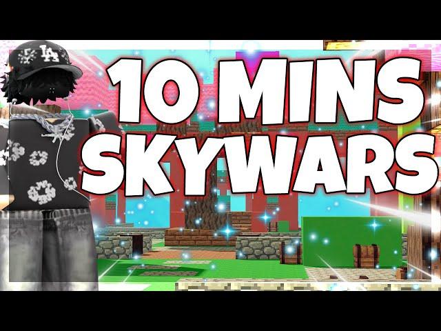 10 Minutes Of TRYHARD Skywars Gameplay! | Roblox Bedwars Gameplay