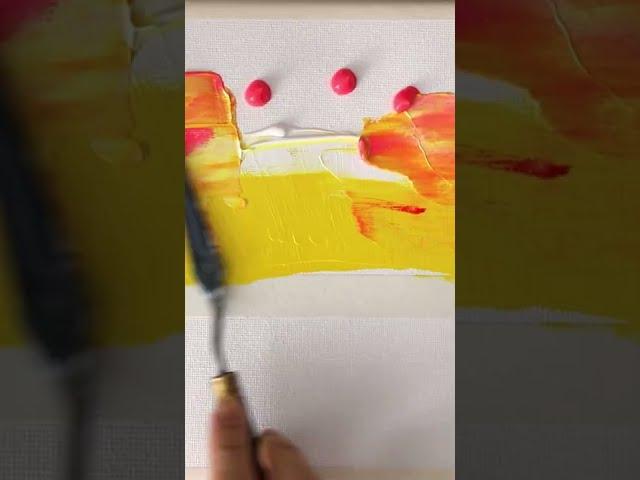 The Sunset Lake Acrylic Painting #Shorts
