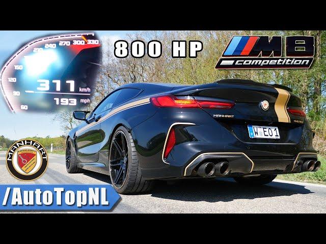 BMW M8 Competition 823HP MANHART 0-311km/h ACCELERATION & TOP SPEED by AutoTopNL