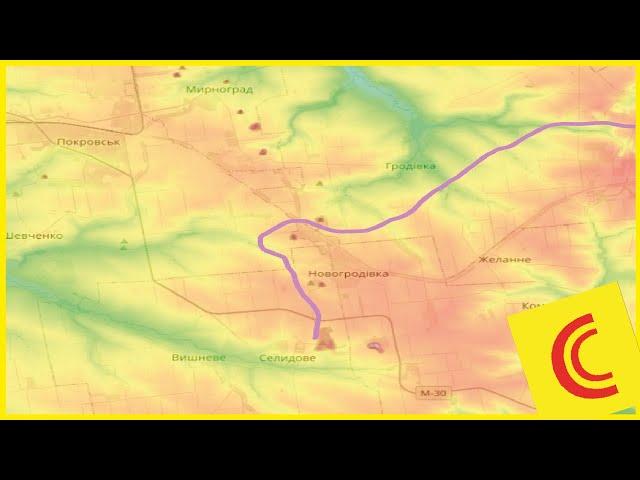 Conflit Ukraine 08/09/24 : point topographique sur le secteur de Pokrovsk (+fortifications)