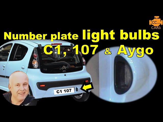 Citroen C1 Number plate Light | Peugeot 107 Number Plate Bulb