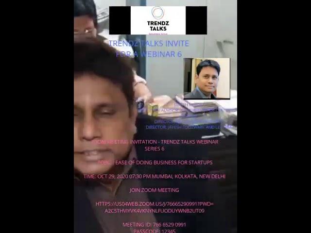 Trendz Talks Webinar promo with Jayesh Khade
