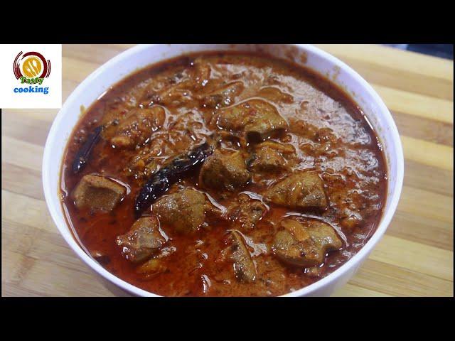 mutton liver curry/goat liver curry/liver recipe/mutton liver masala/mutton liver gravy