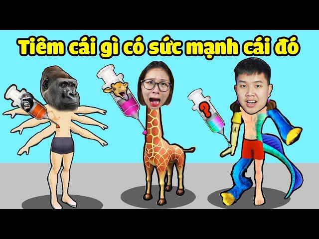 Tiến hóa con người tiêm con gì nhận sức mạnh con đó trong MERGE ANIMALS 3D