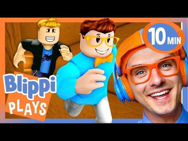 Hide and Seek Part 1 & 2! | | BEST OF BLIPPI PLAYS ROBLOX! | Educational Gaming Videos for Kids