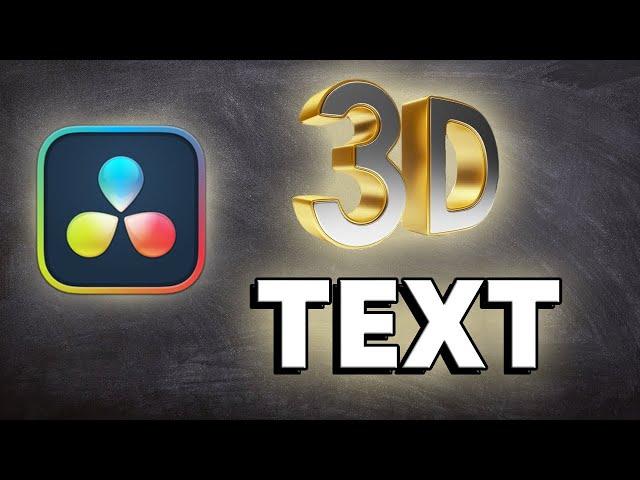 Basic 3D Text In Davinci Resolve 19 Fusion. Beginners Tutorial