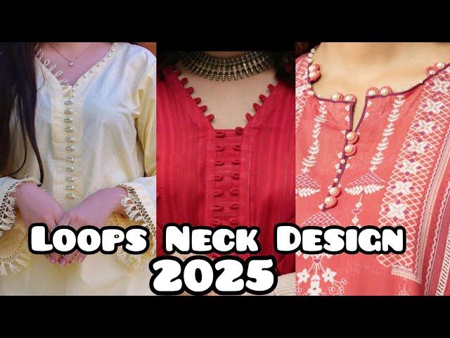 65+ Gala Design Ideas For Summer Dress | Dori Loops Neck Design | Loops Gala Design