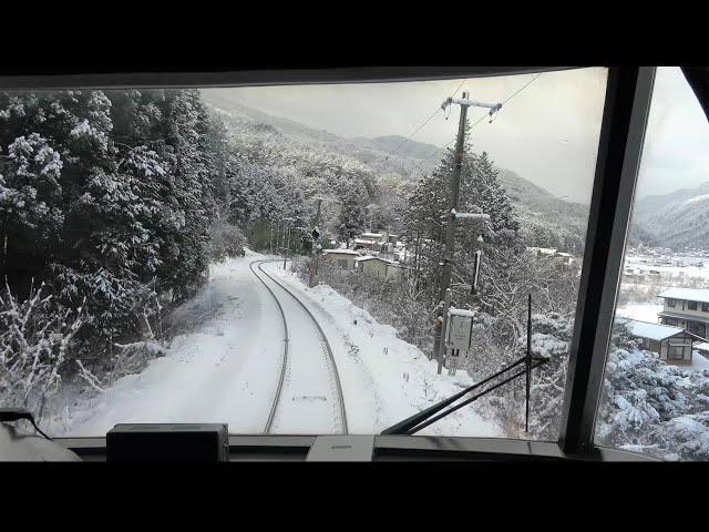 【4K前面展望】雪景色の特急ひだ3号　名古屋→富山