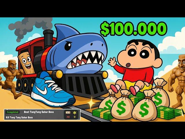 Brainrot Rails Alpha Gameplay in Tamil | GAMING WITH SHINCHAN