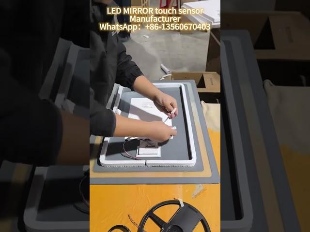 Rectangle bathroom Mirror touch sensor light | backlight|LED mirror #mirrorwork #mirror #mirrordecor