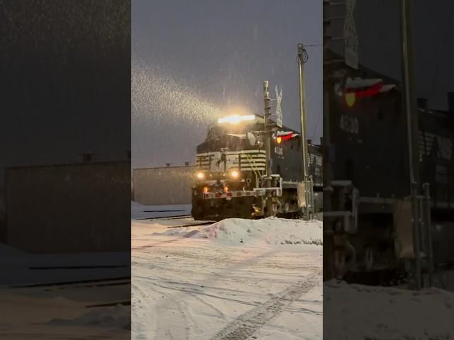 Train In Snow At Night, Norfolk Southern Railroad On CSX, JawTooth shorts