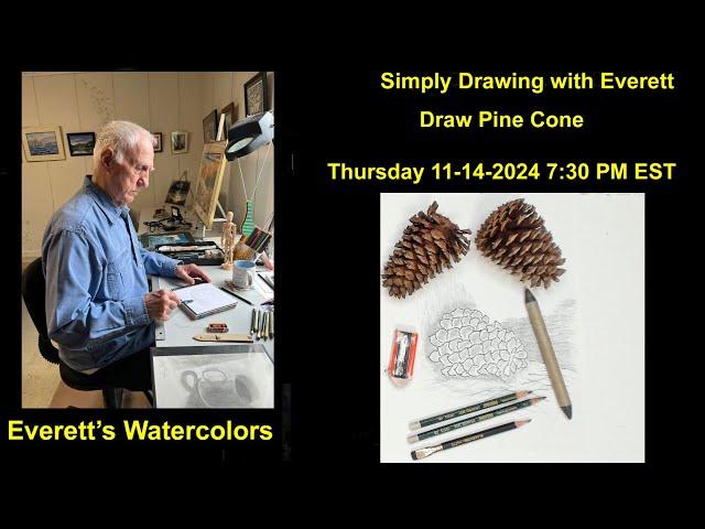 Simply Drawing with Everett - Episode #73 - Draw Pine Cone