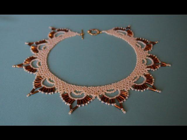 Necklace of beads "Azil".  Technique saraguro. Beadwork.  Master class