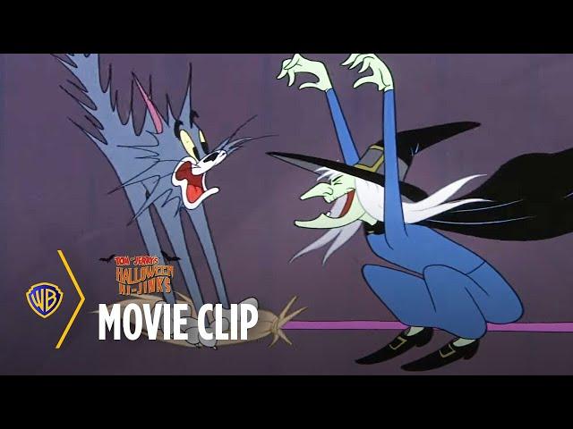 Tom and Jerry Halloween Hi-Jinks | Flying Sorceress | Warner Bros. Entertainment