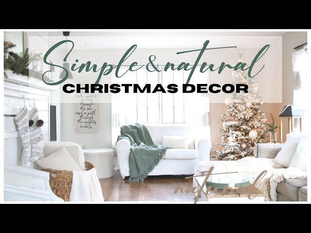 Living Room Christmas Decor ~ Natural Christmas Decor ~ DIY Christmas Decor ~ Natural Winter Decor