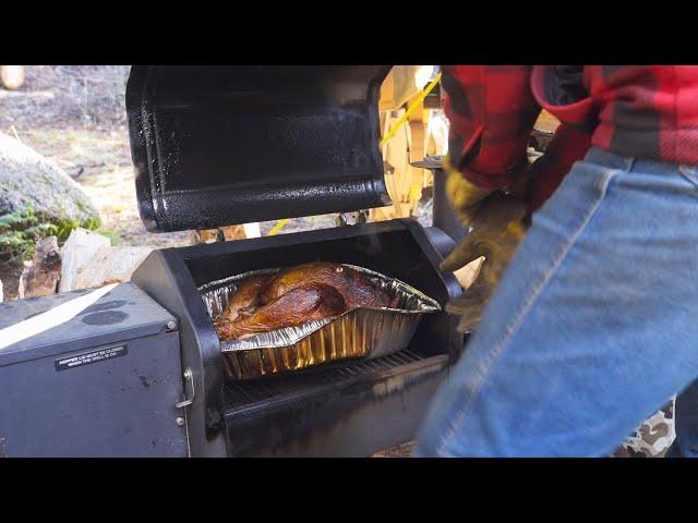 Cooking a Turkey while Camping - Friendsgiving 2024