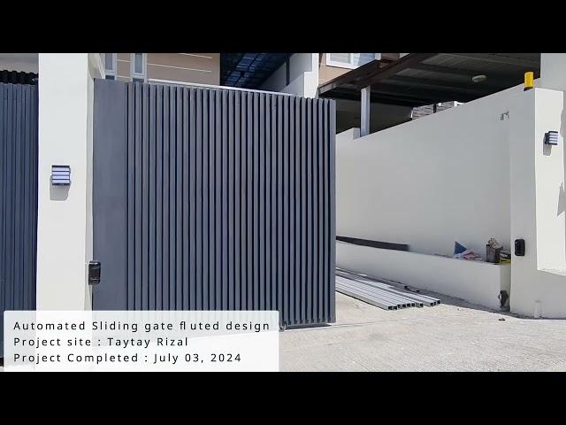 Modern gate design for sliding gate, automated sliding gate