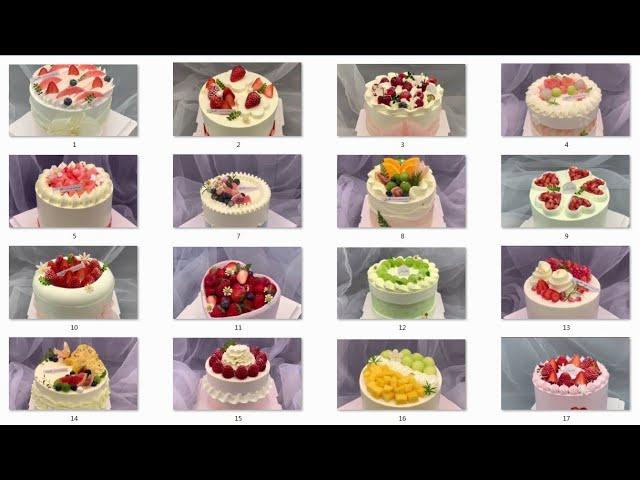 30款淡奶油蛋糕装饰视频合集(四）30 whipped cream fruit cake decoration compilation