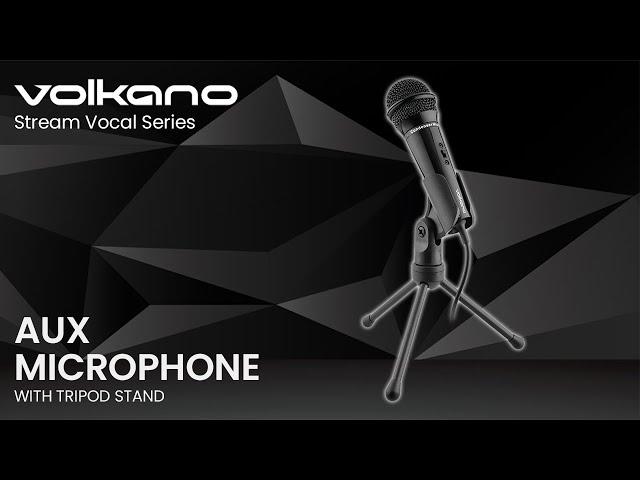 Aux Microphone with Tripod Stand | Stream Vocal Series | Volkano