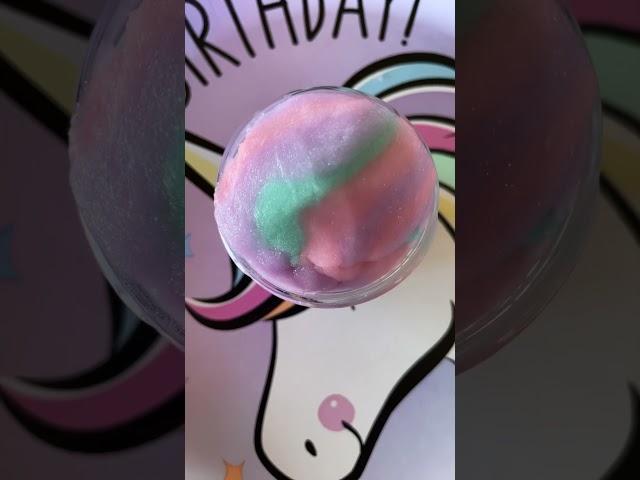 Unicorn slime!!! #satisfying #slime #satisfyingvideo #slimevideo #makingslime #unicorn