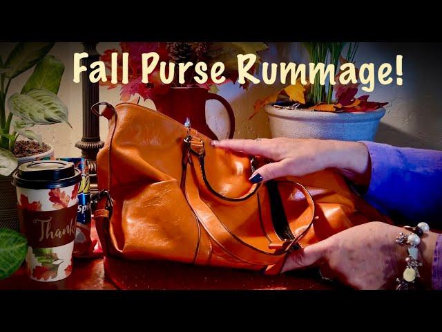 Purse rummage/switch from summer to fall!(No talking version) ASMR (No tapping)