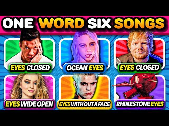 SAVE ONE SONG: One Word, Six Songs  Music Quiz Challenge