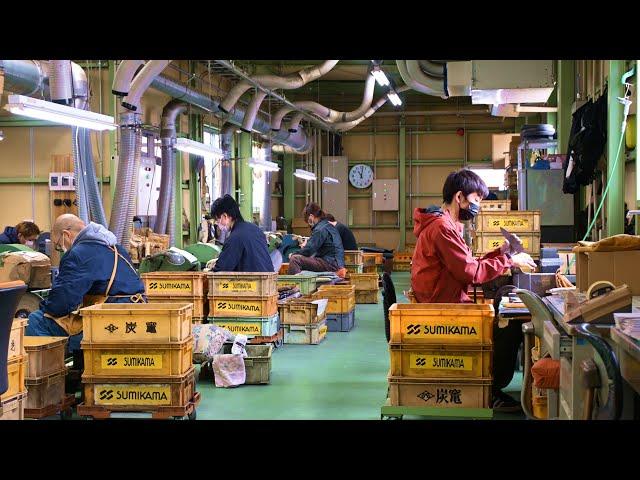 Amazing japanese knife factory. The mass production process of modern kitchen knives.