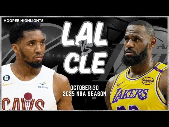 Los Angeles Lakers vs Cleveland Cavaliers Full Game Highlights | Oct 30 | 2025 NBA Season