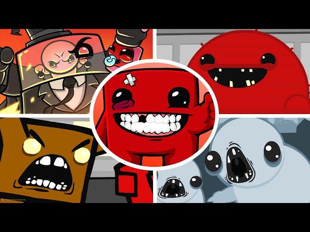 Super Meat Boy - All Bosses + Cutscenes (No Damage)