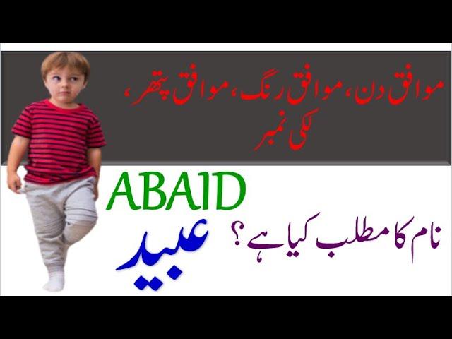 Abaid Name Meaning | Abaid Lucky day | Abaid Lucky Stone | Abaid Numerology  | Numerology