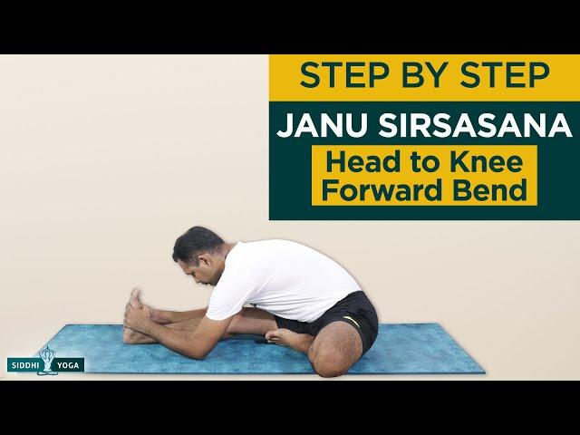 Janu Sirsasana (Head to Knee Forward Bend Pose) Benefits, How to Do by Yogi Sandeep - Siddhi Yoga