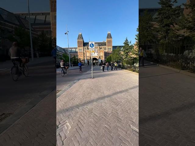 RIJKSMUSEUM | AFTERNOON WALK IN AMSTERDAM, NETHERLANDS  #shorts #pov #amsterdam #walkingtour