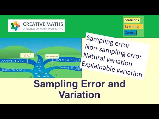 Sampling error and variation in statistics and data science