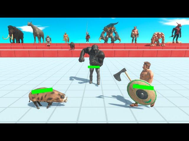 1v1v1 Tournament With Attack Multiplier 2 - Animal Revolt Battle Simulator