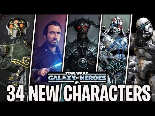 34 New Characters - 1 Character Added to ALL Factions - Star Wars: Galaxy of Heroes