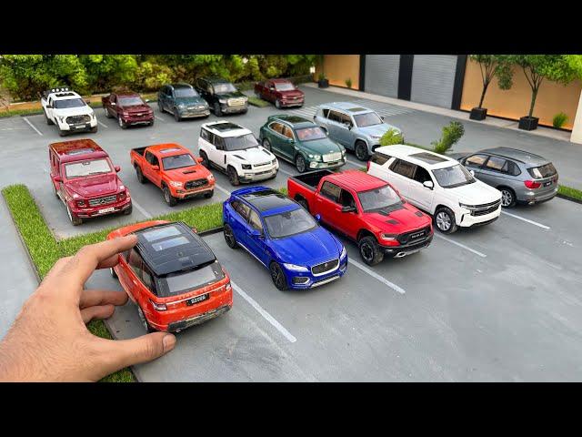 Huge Realistic SUV Collection at Mini Parking Lot | Diecast Model Cars