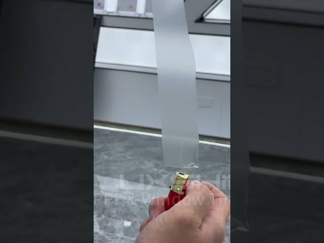 Our TPU produces white smoke when burning #ppf #tpu #tph #car #detailing #wrap #factory