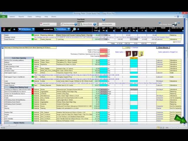 Estimating with the Total Build program