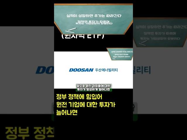윤석열 정부가 밀어주는 원자력 ETF를 알아보자(두산에너빌리티, 한전기술)