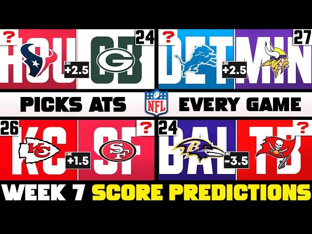 NFL Week 7 Score Predictions for EVERY Game