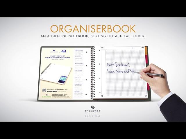 Oxford International Organiserbook - An all-in-one notebook, sorting file & 3-flap folder!