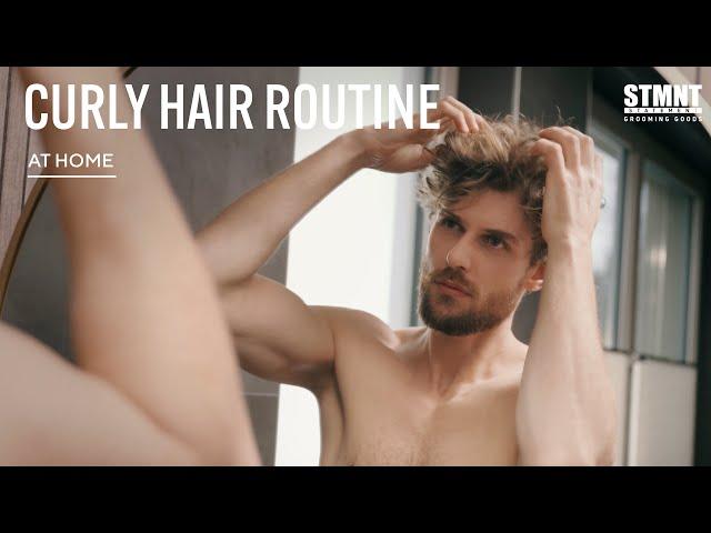 Curly hair routine at-home