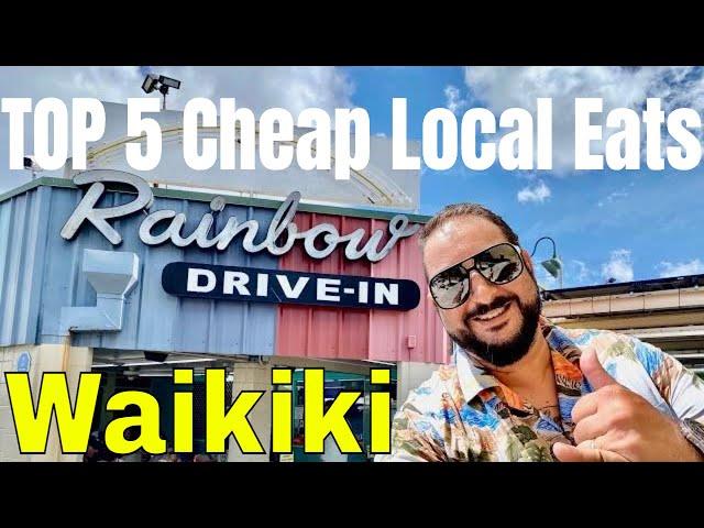 Top 5 Cheap Local Eats in Waikiki | Oahu, Hawaii #waikiki #oahu #hawaii #honolulu #travelvlog