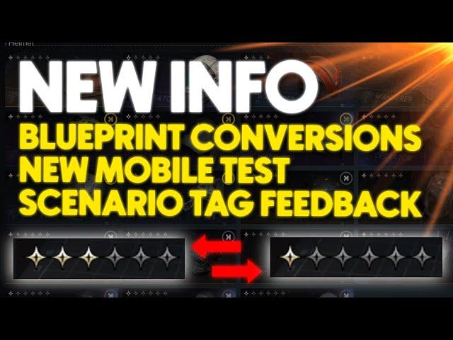 Once Human NEW INFO: BLUEPRINT CONVERSIONS, NEW MOBILE TEST, AND SCENARIO TAG FEEDBACK!