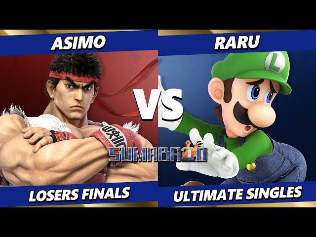 Sumabato 52 LOSERS FINALS - Raru (Luigi) Vs. Asimo (Ryu) Smash Ultimate - SSBU