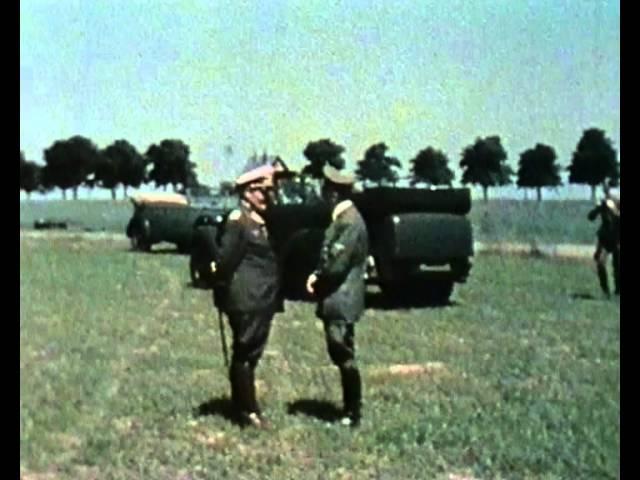 Color footage of Adolf Hitler and Hermann Goering