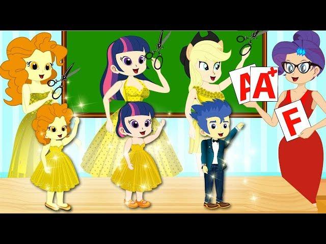 Equestria Girls Kids School cheatting Makeup Contest In Class Animation Collection