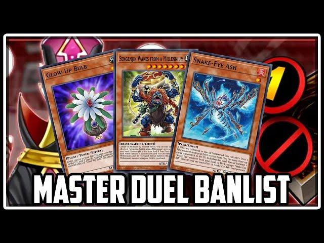 NEW Master Duel Banlist! Snake-Eye FINALLY DONE!?