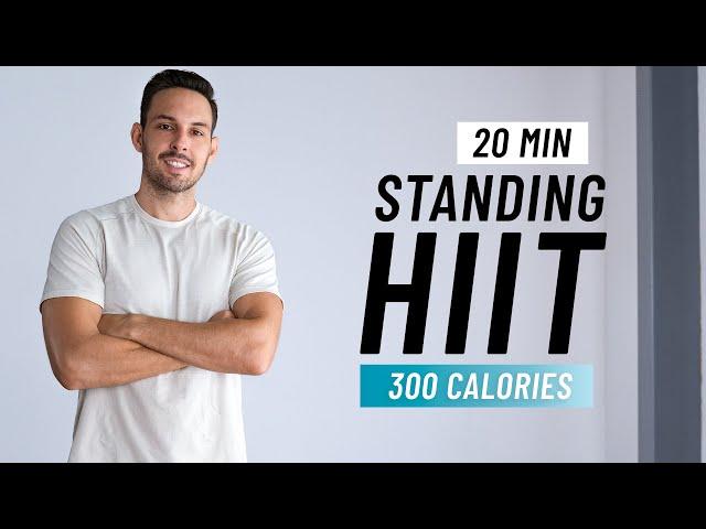 20 MIN HIIT CARDIO Workout - ALL STANDING - Full Body, No Equipment, No Repeats