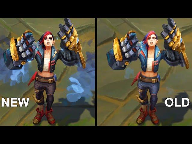 Arcane Brawler Vi New vs Old Texture Update Comparison (League of Legends)